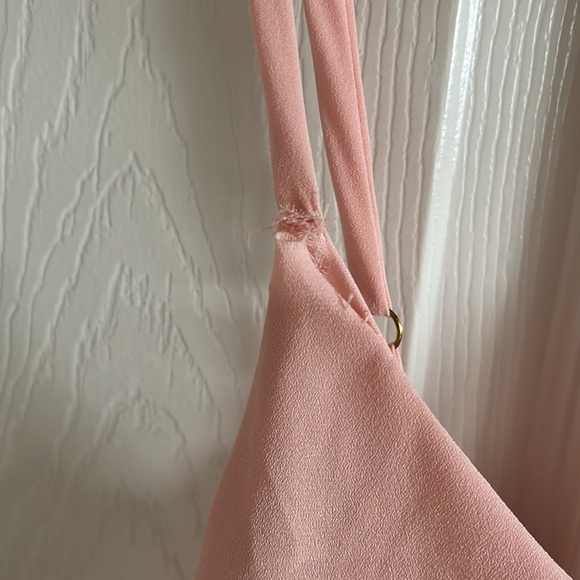 PinkBlush Pink Maxi Dress Semi Sheer Lined Dress Size Small - Picture 3 of 9